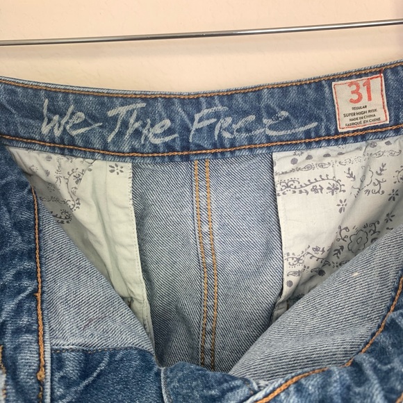 Free People We The Free Don’t Get Me Wrong Denim Button Down Skirt Size 31 - Picture 7 of 10